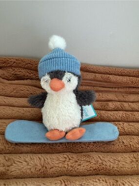 Jellycat Peanut Penguin Snowboarding